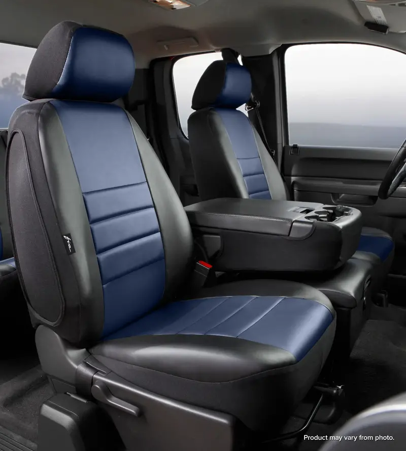 Fia Sl68-38 Blue Leatherlite Seat Covers – Custom-Fit Simulated Leather Front Covers 1