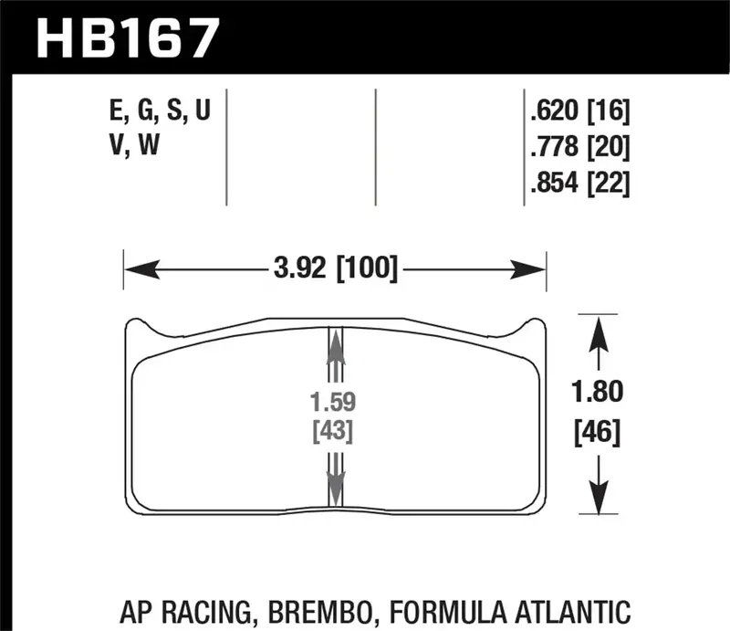 Hawk Performance Hb167E.620 Blue Ceramic Disc Brake Pads – 0.620" Thickness, Compatible With Brembo Calipers 1