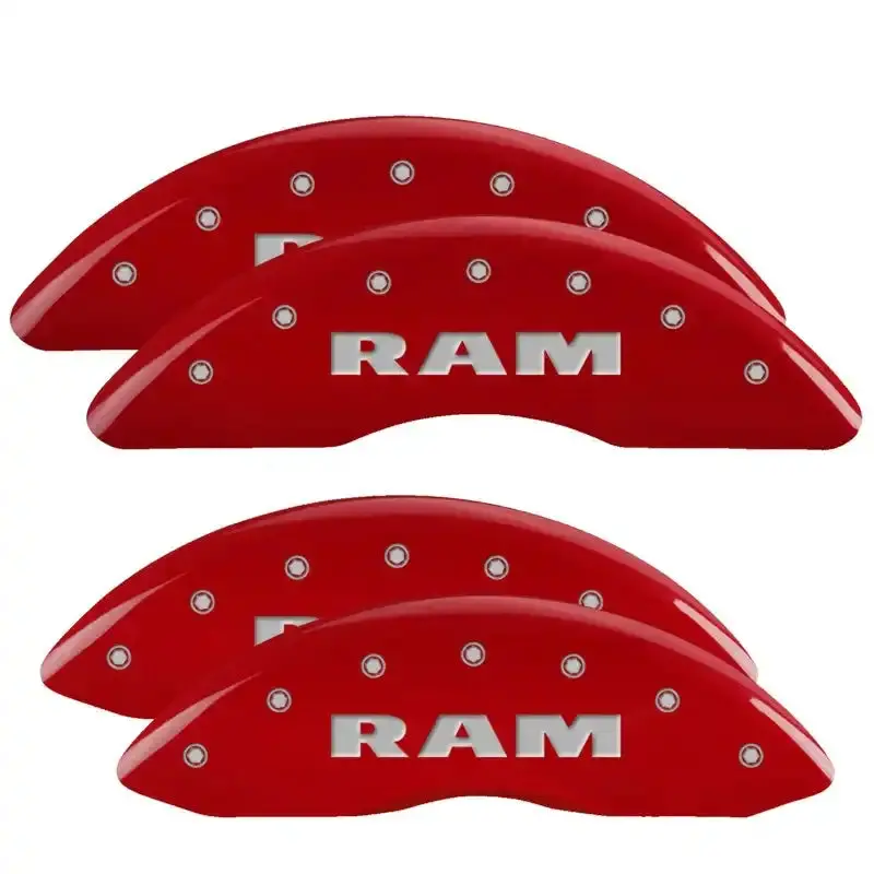 Mgp 4 Caliper Covers Engraved Front & Rear Mgp Red Finish Silver Ch 1