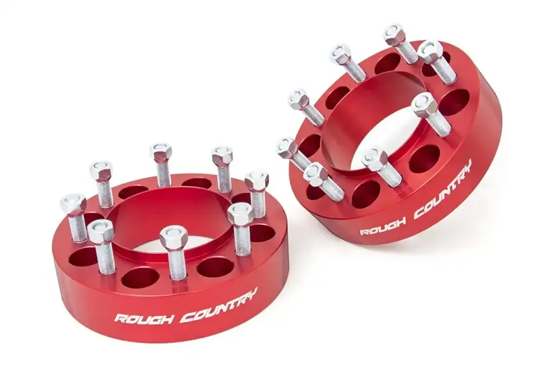 Rough Country 1094Ared 2-Inch Red Wheel Spacers – Pair For Increased Track Width And Aggressive Stance 1