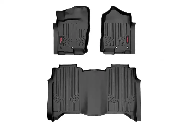 Rough Country M-81715 Heavy-Duty All-Weather Floor Mats For Front And Rear Bench Seats 1