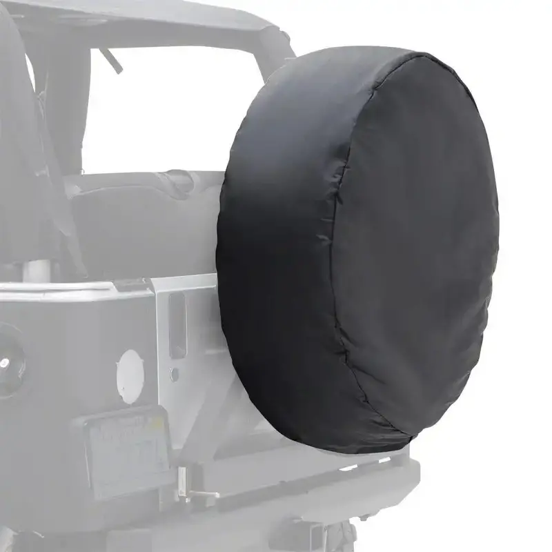Smittybilt Denim-Black Spare Tire Cover – Universal Fit For 30–32 Inch Wheels 1
