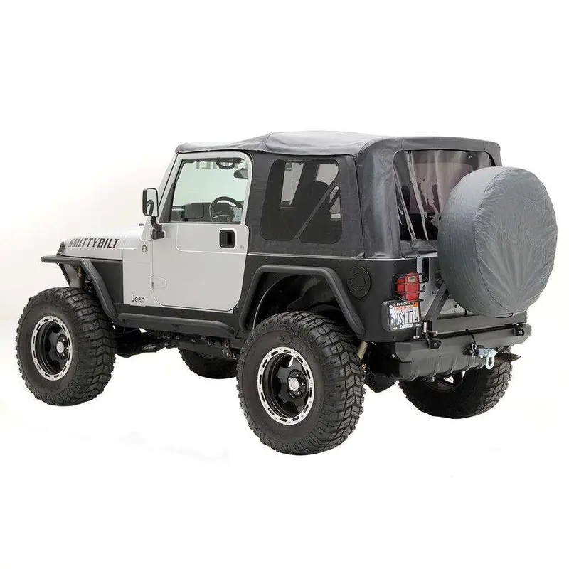 Smittybilt Soft Top Replacement For Jeep Wrangler – Black Diamond Finish With Tinted Windows 1
